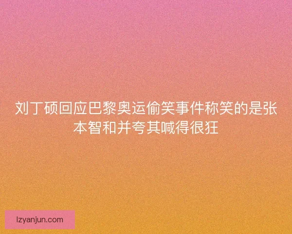 刘丁硕回应巴黎奥运偷笑事件称笑的是张本智和并夸其喊得很狂